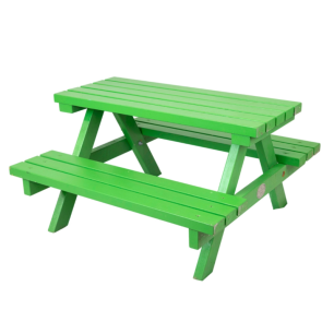 green childrens picnic table