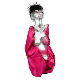 pink with black feathered mannequin style 2 