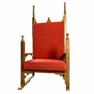 Gold Throne with red cushions