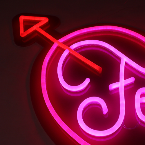 close up forever neon sign pink