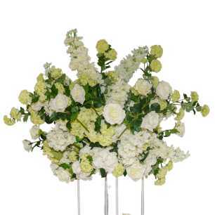 Floral Centrepiece - Abundant Green & White