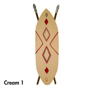 cream african patterned prop