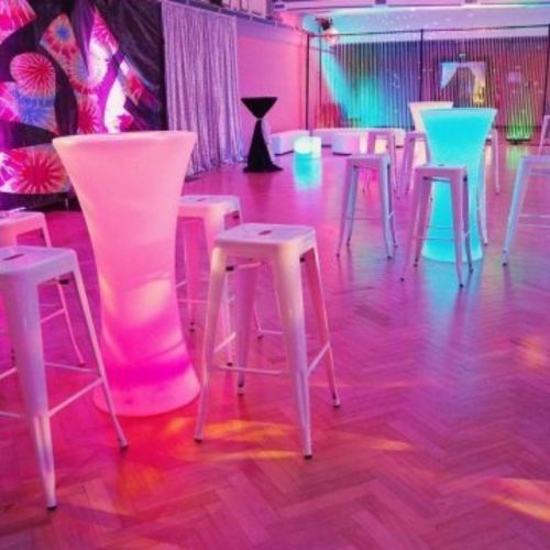 illuminated glow furniture 70's party