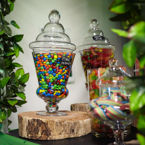 enchanted forest theme candy buffet
