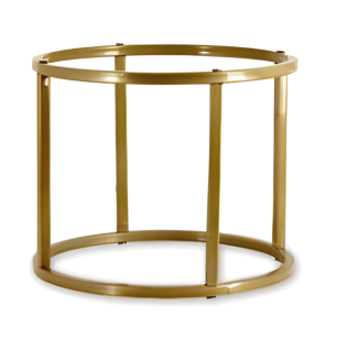Table Flower / Plate Stand - Gold Round