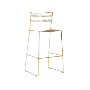 Wire Stool - Gold