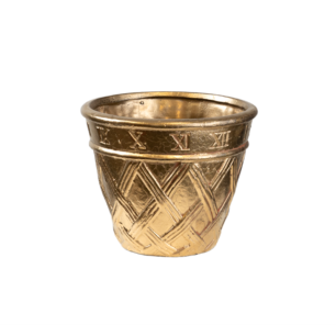 gold roman style pot
