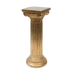 gold roman styled pedestal plinth
