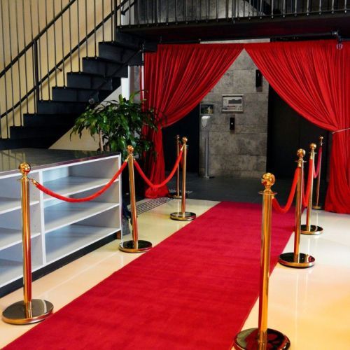red carpet entrance red draping