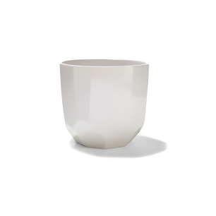 white gloss geometric pot