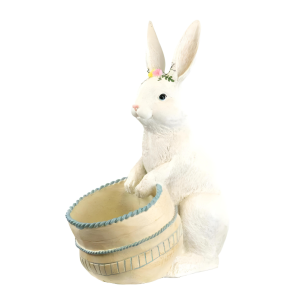 basket rabbit ceramic