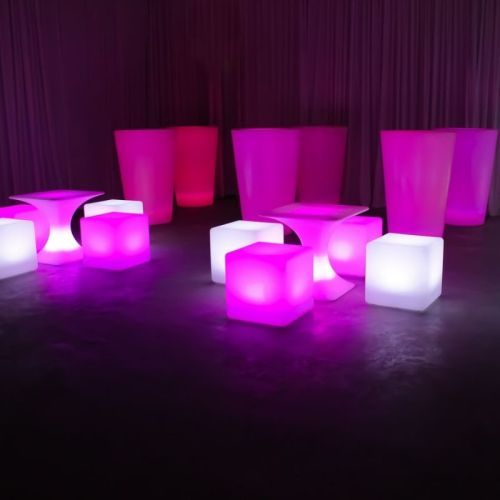 illuminated furniture bundle pink glow LED furniture