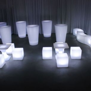white LED illuminated furniture package