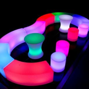 LED colourful illuminated glow furniture
