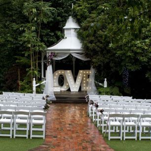 Wedding Ceremony White Chair White Love Letters
