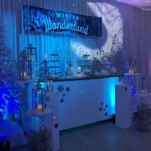 winter wonderland themed bar