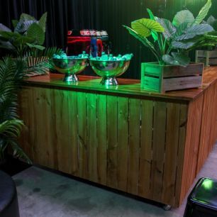 mobile bar wooden jungle