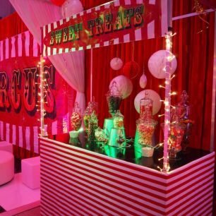 circus themed sweet treats station