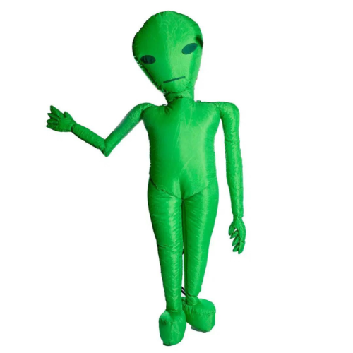 inflatable green alien