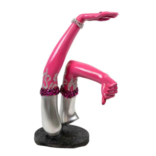 pink mannequin arms centrepiece