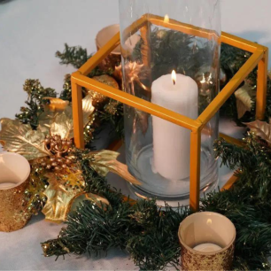 Christmas Centrepiece  Gold Wreath
