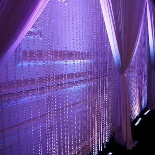 crystal beaded curtain close up 
