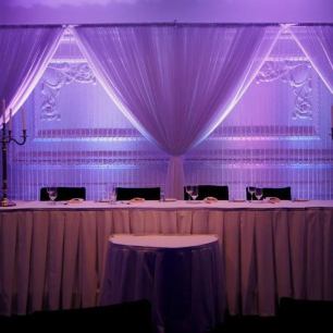 crystal beaded curtain bridal table