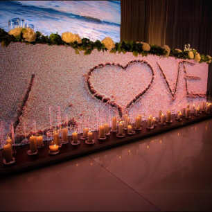 video screen love in sand graphic
