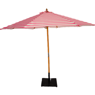 pink and white large umbrella