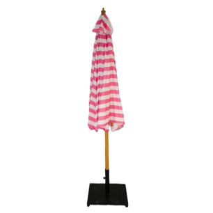 pink and white striped umbrella
