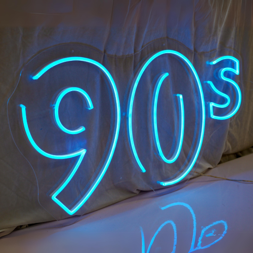 90s neon sign side view