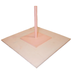 pink and white ring toss game