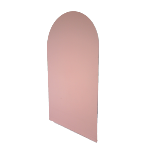 pink flat arched backdrop side