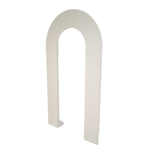 white textured hollow arched backdrop side