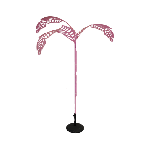 metal pink palm tree