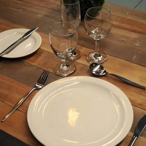 table cutlery set up 