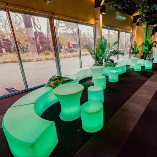 green glow furniture benches