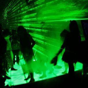 green laser patterns party dancefloor