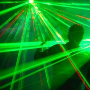 green laser beams party
