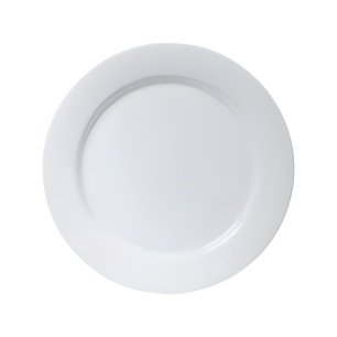 round white dinner plate