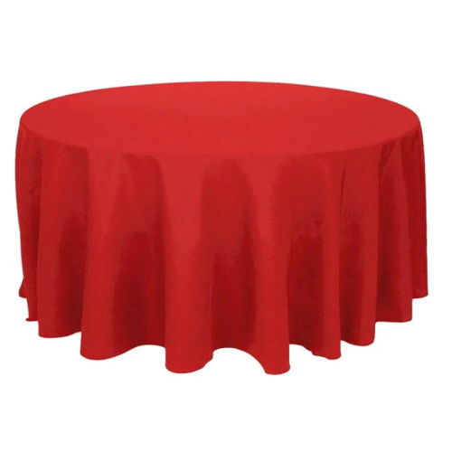 red round table cloth