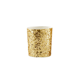 Gold Glitter Tea Light Candle Holder