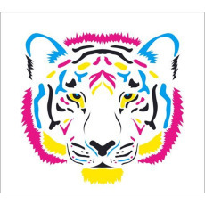 Standard Backdrop - Coloured Tiger