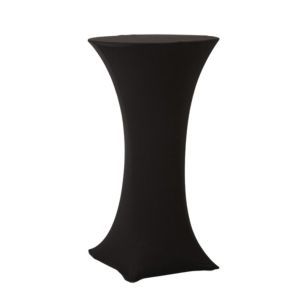 high bar table with black full cover