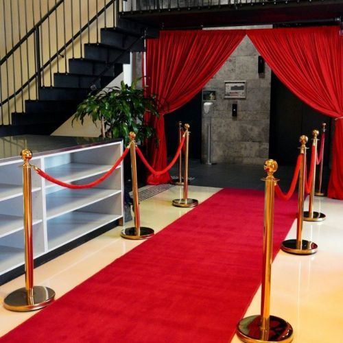 Red Carpet Event Entrance in Office Building