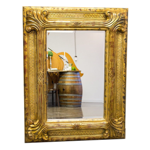 gold roman mirror large