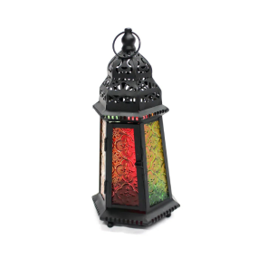 Lantern - Black Bell (Coloured Glass) 4