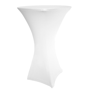 white high bar table covers