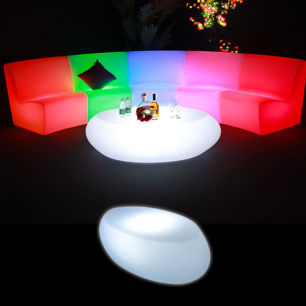 Illuminated Oval Coffee Table