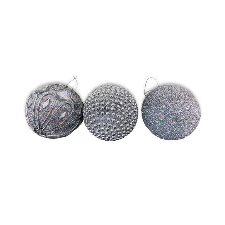 Christmas Ornaments - Silver Baubles 